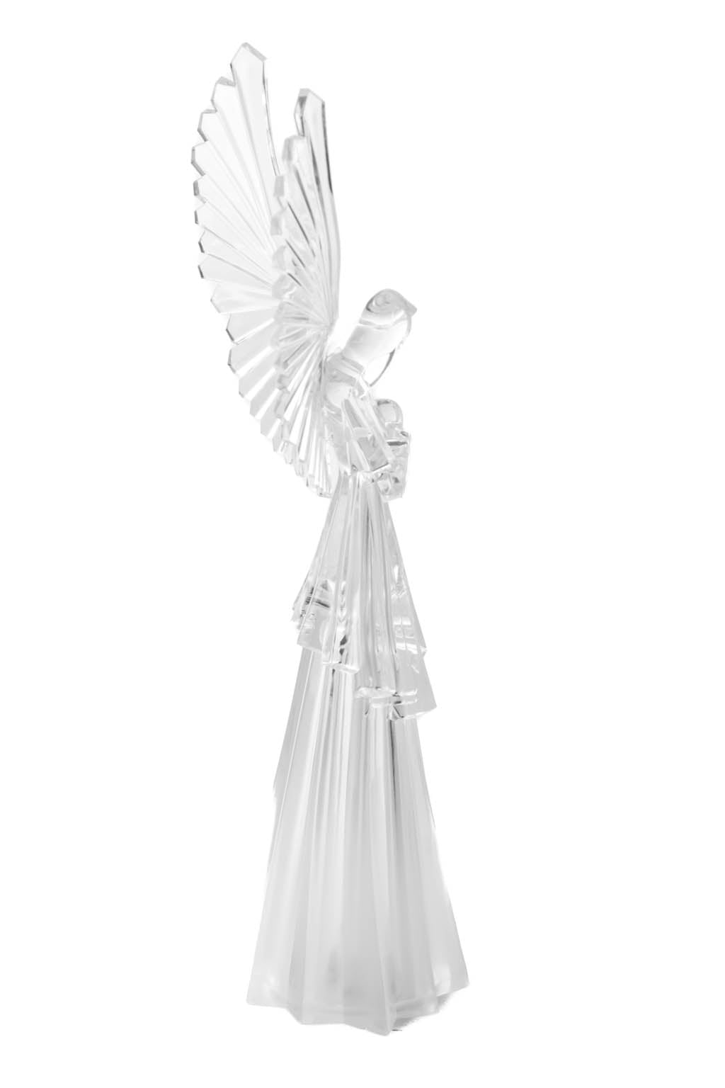 11.25" Clear Plastic Angel Color Change LED Figure