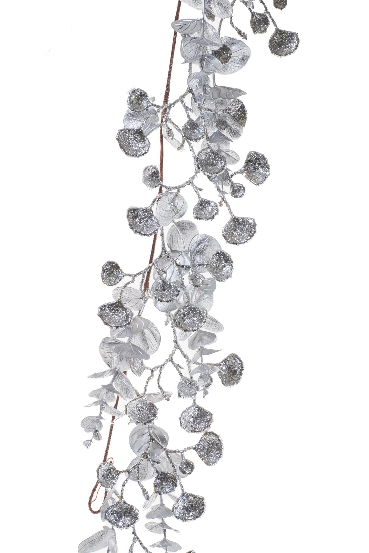 72"Silver Plastic Eucalyptus Garland