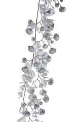 72"Silver Plastic Eucalyptus Garland