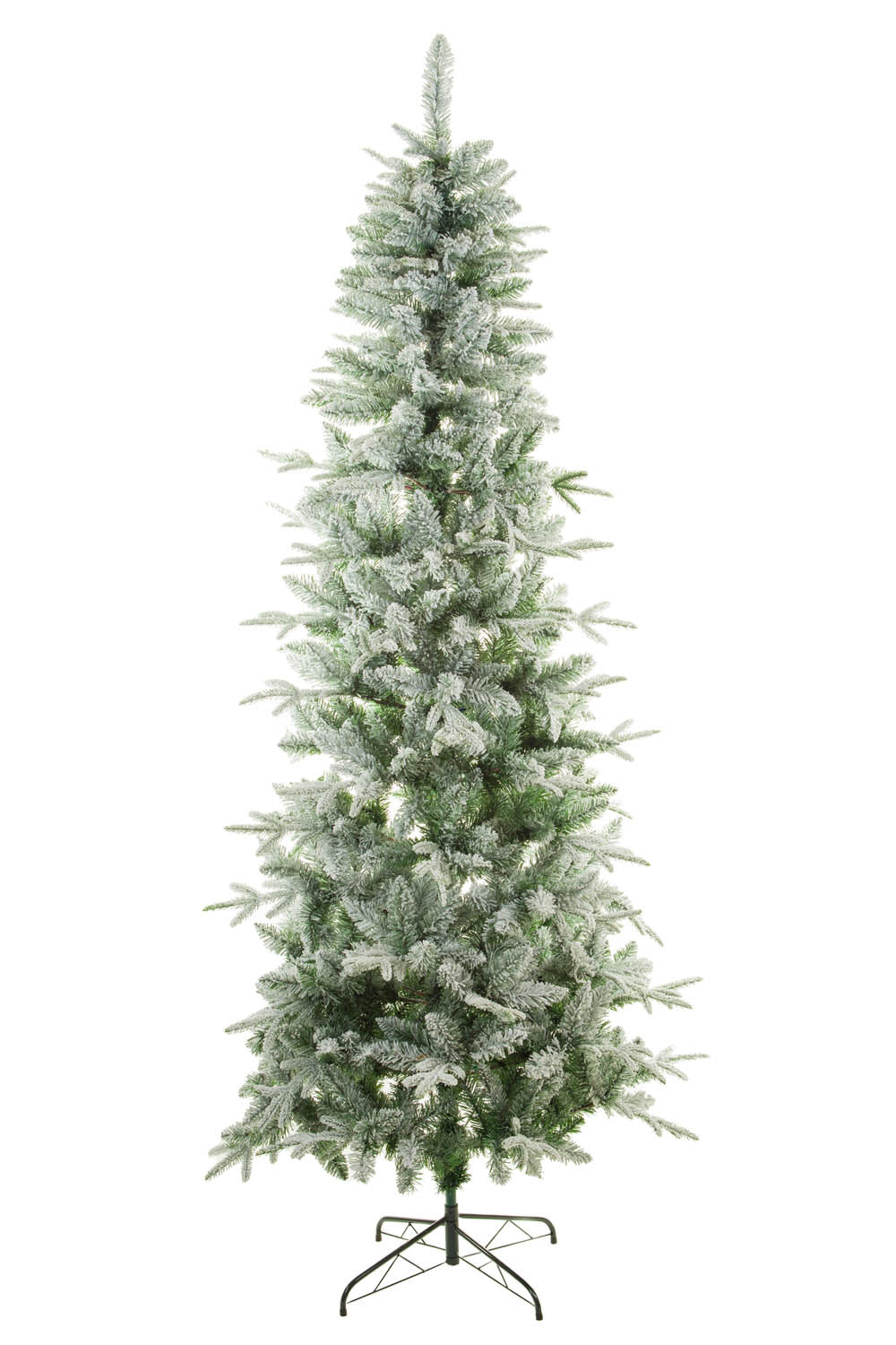 96" Flocked Green and White Pvc Christmas Tree