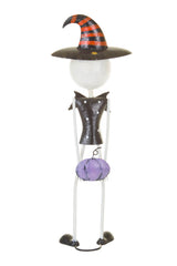 26.5" Black and White Metal Skellington Jr. Figure