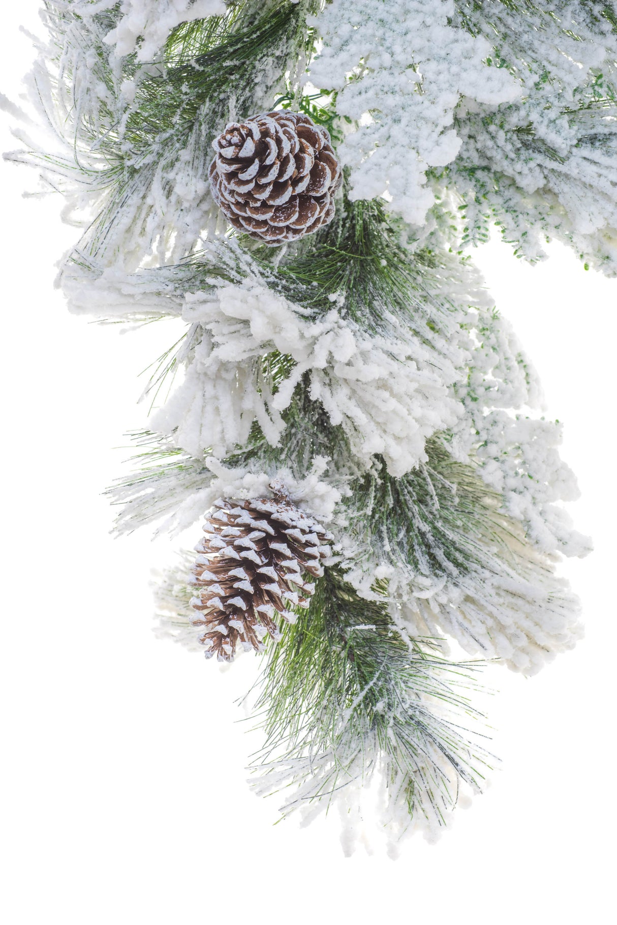 72" Flocked White Pvc Garland
