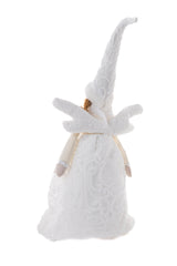 16" Sitting White Cloth Angel Girl with Wings
