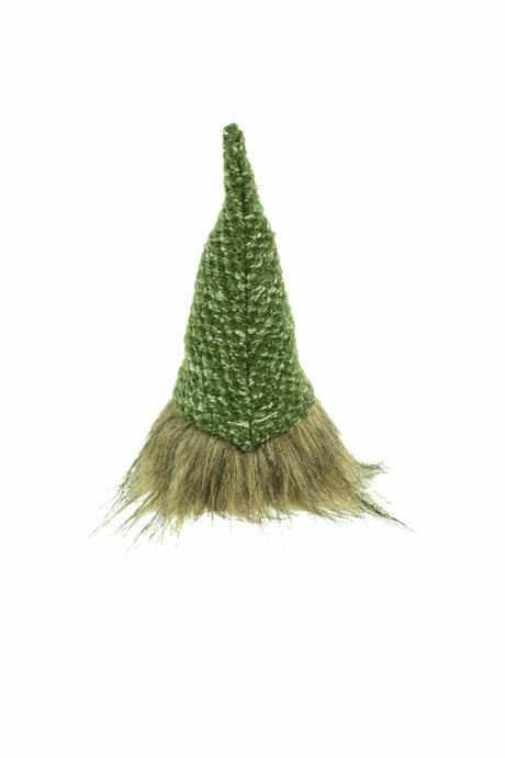 7" Green and Brown Cloth Tiny Gnome