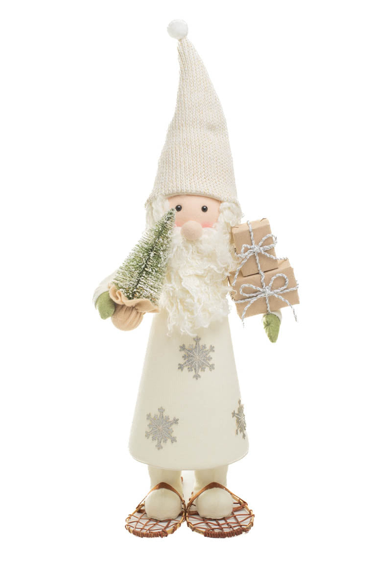 30" Cream Foam Mellow Santa with Gifts