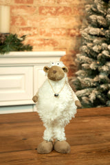 11.5" White Cloth Sheep Doll