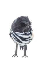 9" Black and Cream Polylon Watchful Owl Figurine
