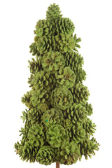 17" Green and Brown Foam Pinecone Christmas Tree