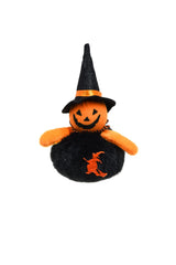 6" Round Black Cloth Happy Jack O' Lantern Figurine
