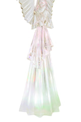 11.25" Clear Plastic Angel Color Change LED Figure