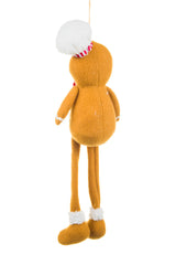 16" Hanging Brown Cloth Cooking Gingerbread Man Figurine