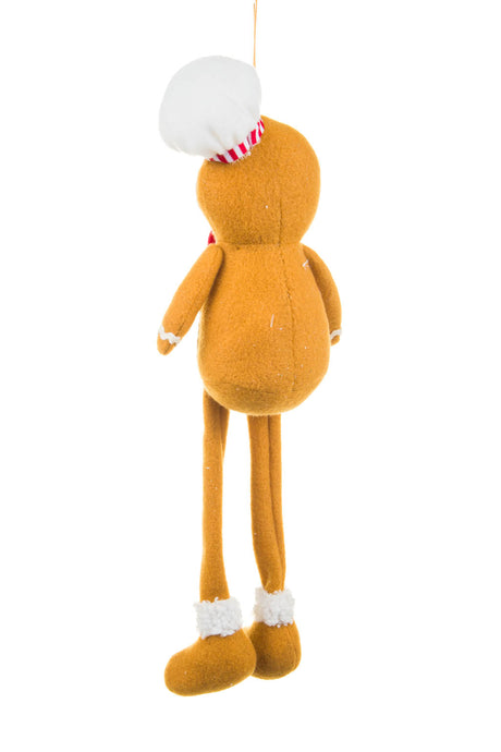16" Hanging Brown Cloth Cooking Gingerbread Man Figurine