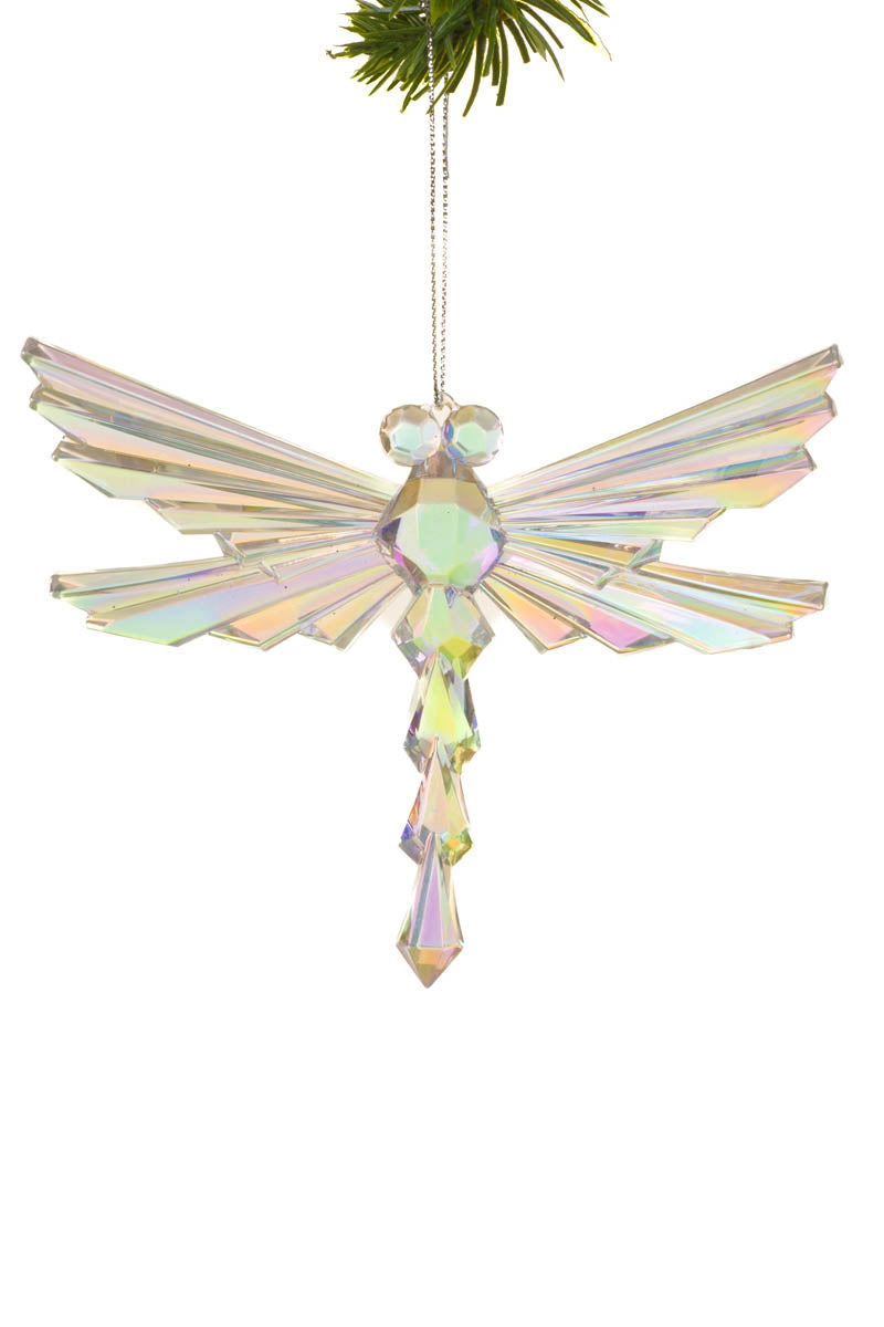 5.5" Crystalline Iridescent Plastic Butterfly & Dragon Fly Ornament
