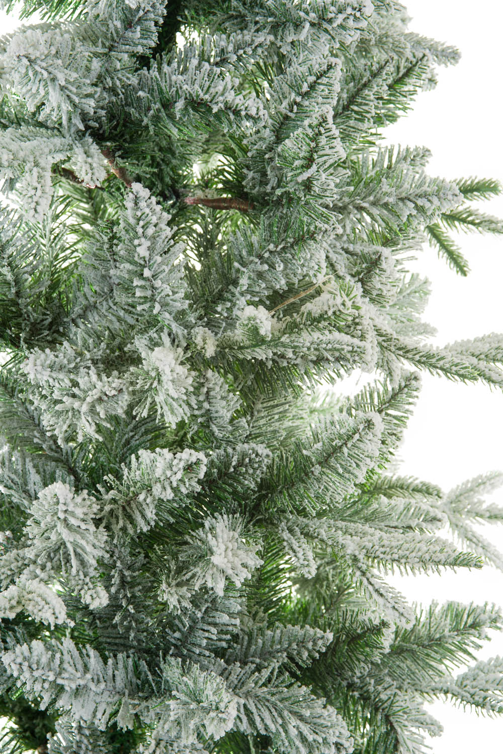 96" Flocked Green and White Pvc Christmas Tree