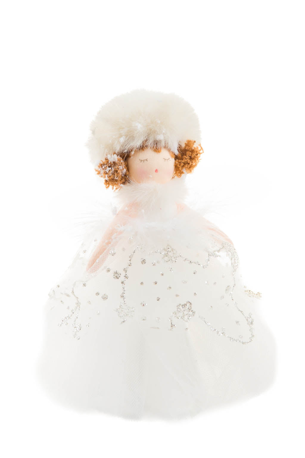 7" White Cotton Ice Princess Doll with Elegant Dress