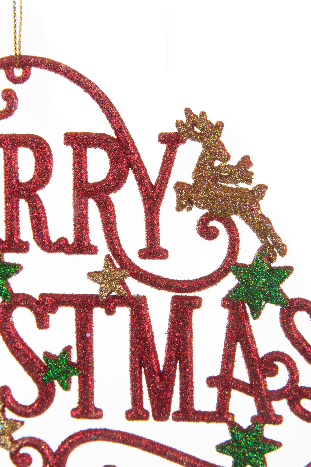 7.25"Hanging Red Acrylic Merry Christmas Sign Ornament