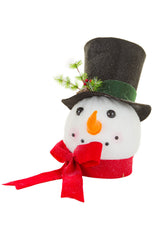 White Snowman Head Tree Topper
