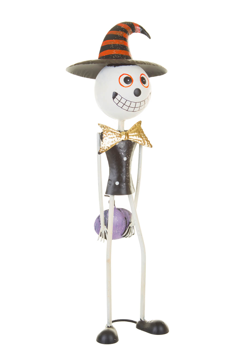 26.5" Black and White Metal Skellington Jr. Figure