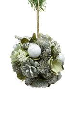 5" Hanging Green Pvc Foliage Ball Ornament
