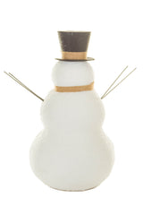 27" Large Striped White and Red Foam Snowman Figure with Striped Cap