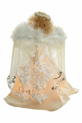 9" Ivory Cloth Small 10-Light Angel Tree Topper