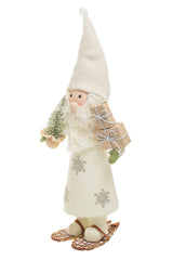 30" Cream Foam Mellow Santa with Gifts