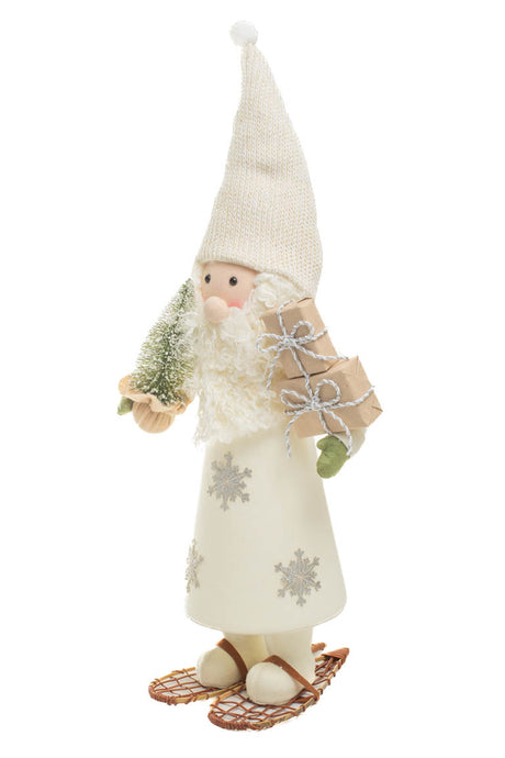 30" Cream Foam Mellow Santa with Gifts