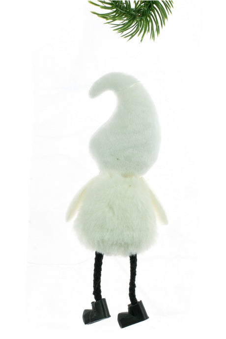 8" Hanging White Cloth Ghost Boy Figurine with Dangling Feet