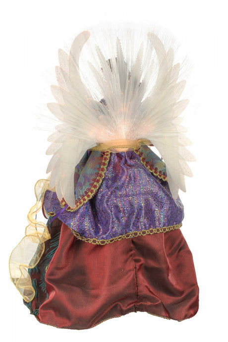18" Rainbow Cloth Large Modern Fiber Optic Angel Tree Topper