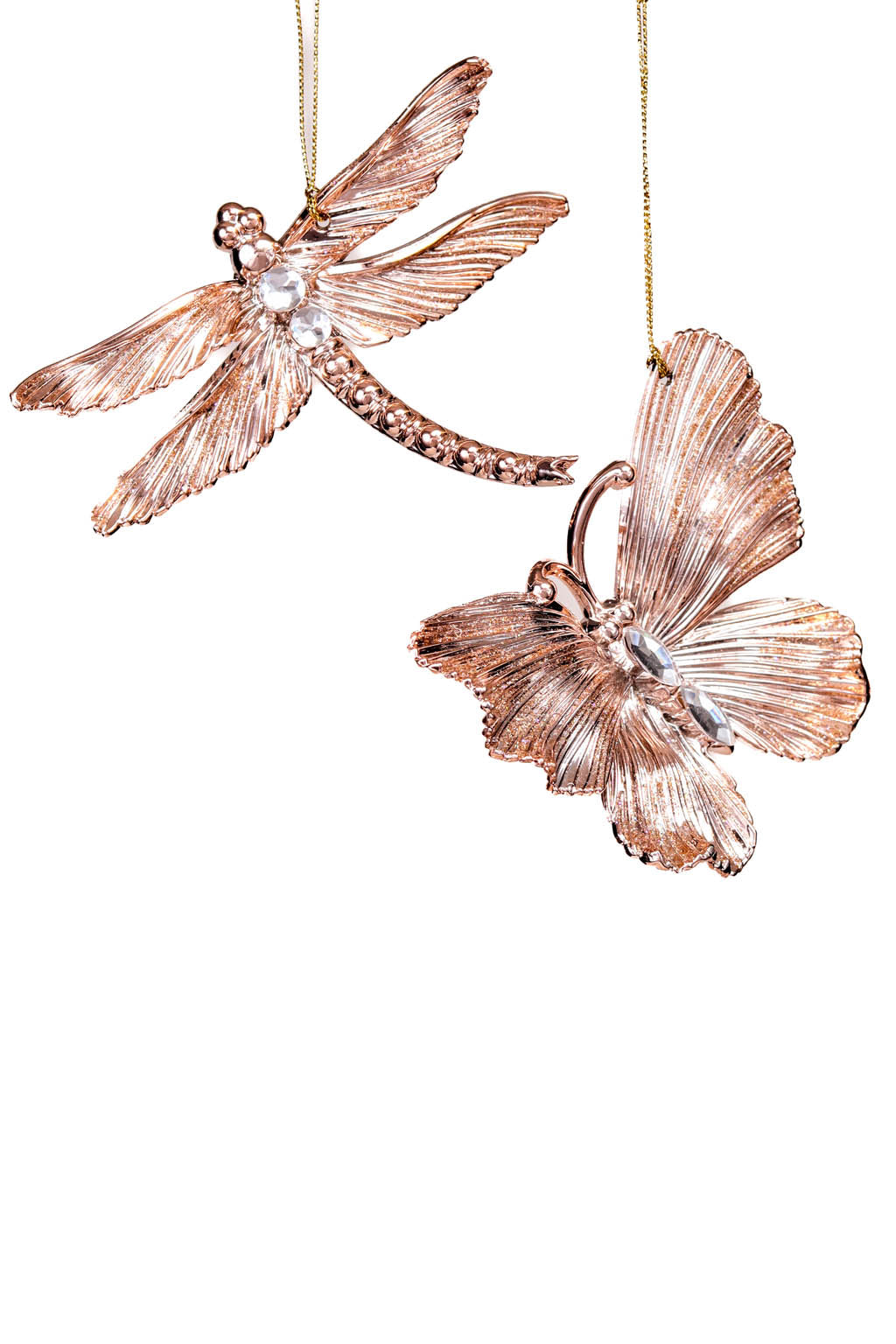 9.5"Hanging Gold Acrylic Butterfly Ornament