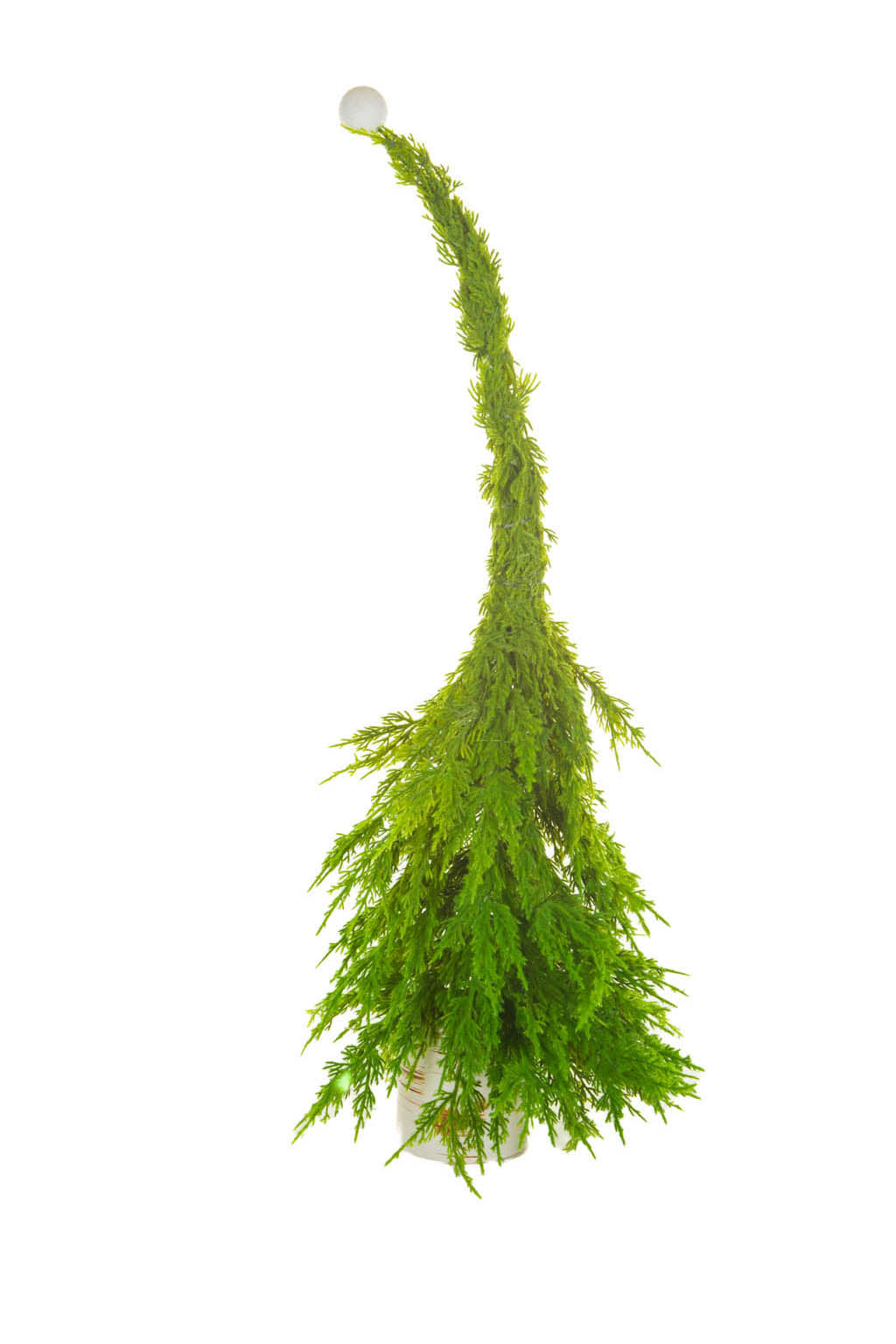 26" Green Pvc Illuminated Christmas Tree with Ornament