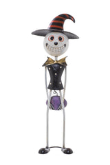 26.5" Black and White Metal Skellington Jr. Figure