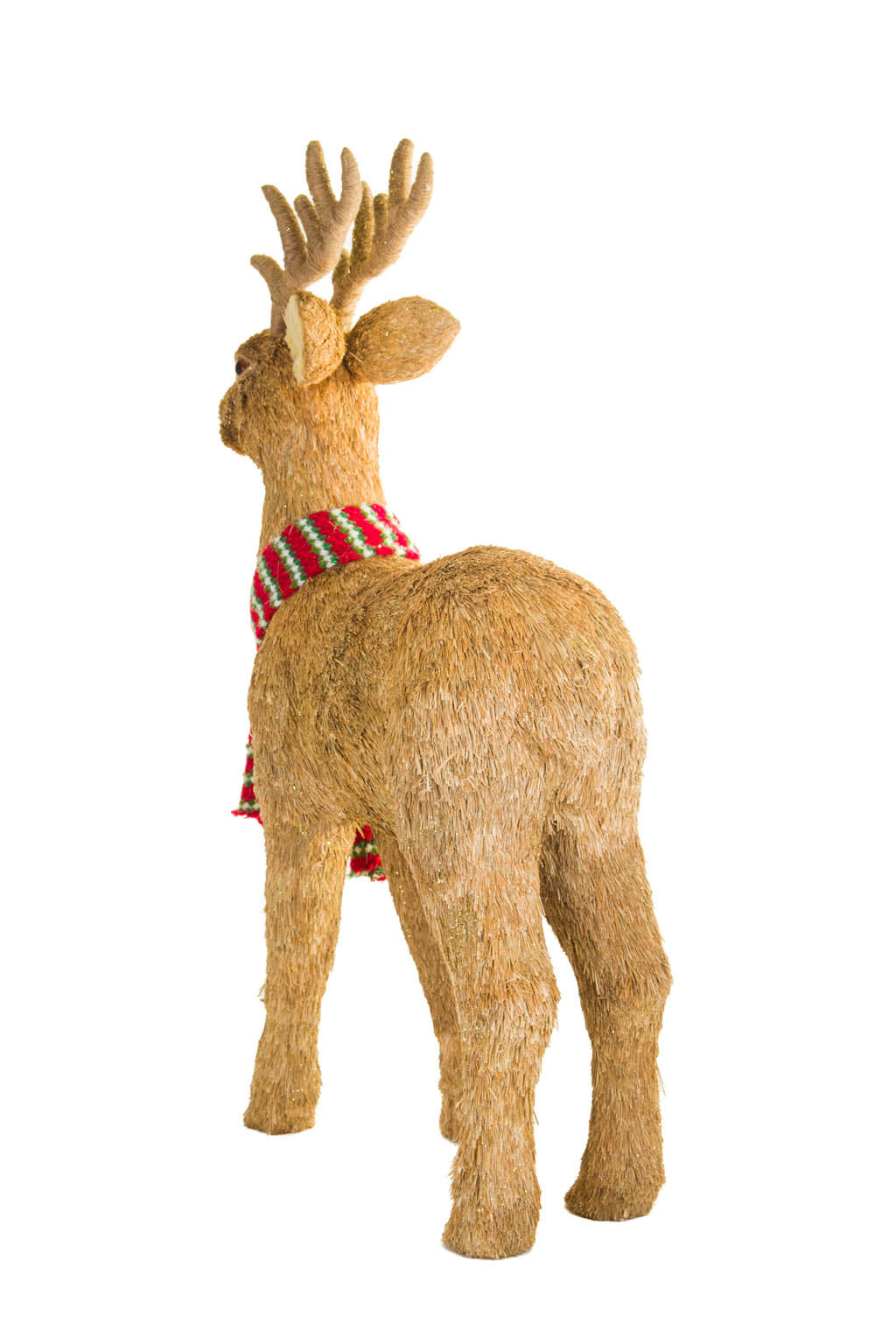 36" Large Brown Foam Reindeer Figurine with Scarf