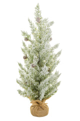 24" Green and White Pvc Christmas Tree