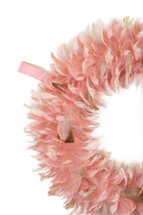 19" Hangable Pink Foam Feathery Wreath