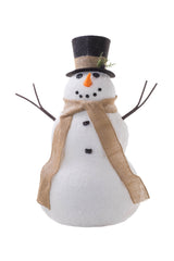 27" Large Striped White and Red Foam Snowman Figure with Striped Cap