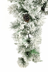 72" Flocked White Pvc Garland