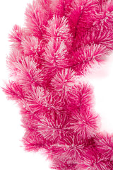 26" Hangable Flocked Pink Pvc Wreath