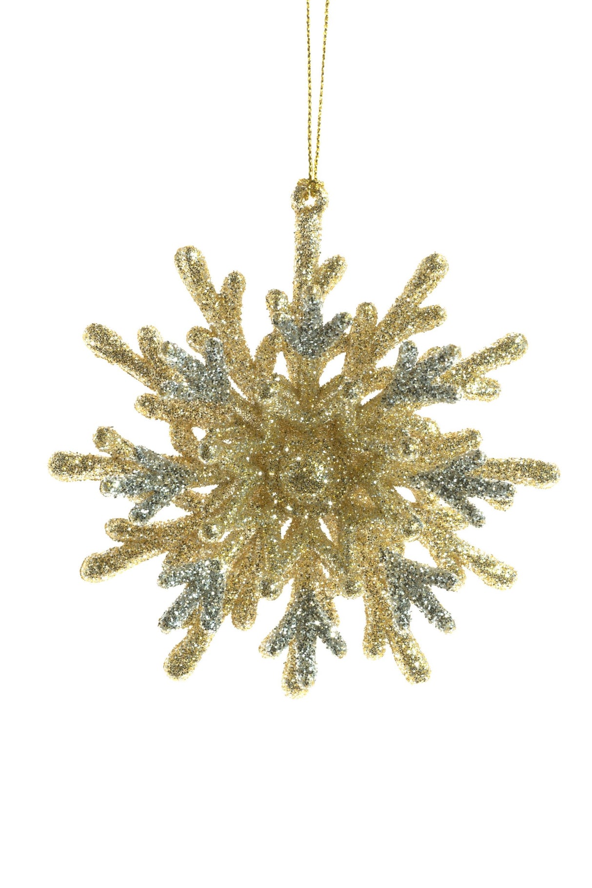 4.5"Hanging Gold and Silver Snowflake Ornament