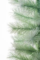 60"Flocked Pastel Green Pvc Three Piece Tree Set with Burlap Base