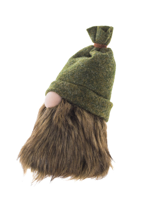 9" Sitting Brown Cloth Beanie Gnome