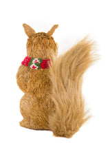 12.5" Caramel Foam Squirrel Figurine with Leafy Scarf
