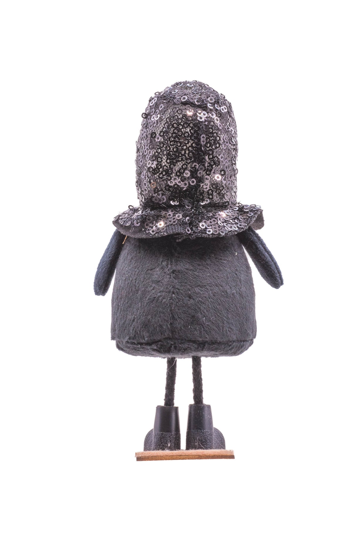 6.5" Black Cloth Pirate Gnome with Sequin Cap