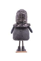 6.5" Black Cloth Pirate Gnome with Sequin Cap
