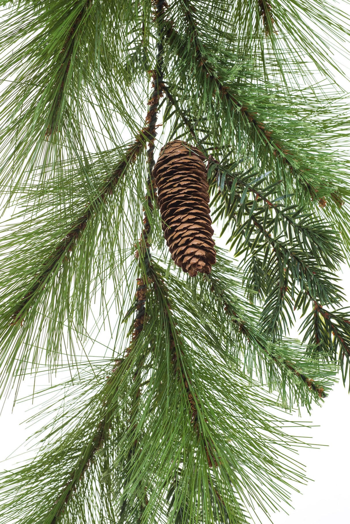72" Green Plastic Mixed Pine Garland with Pinecones