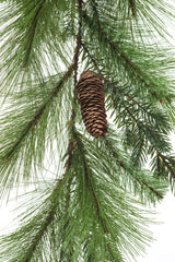 72" Green Plastic Mixed Pine Garland with Pinecones