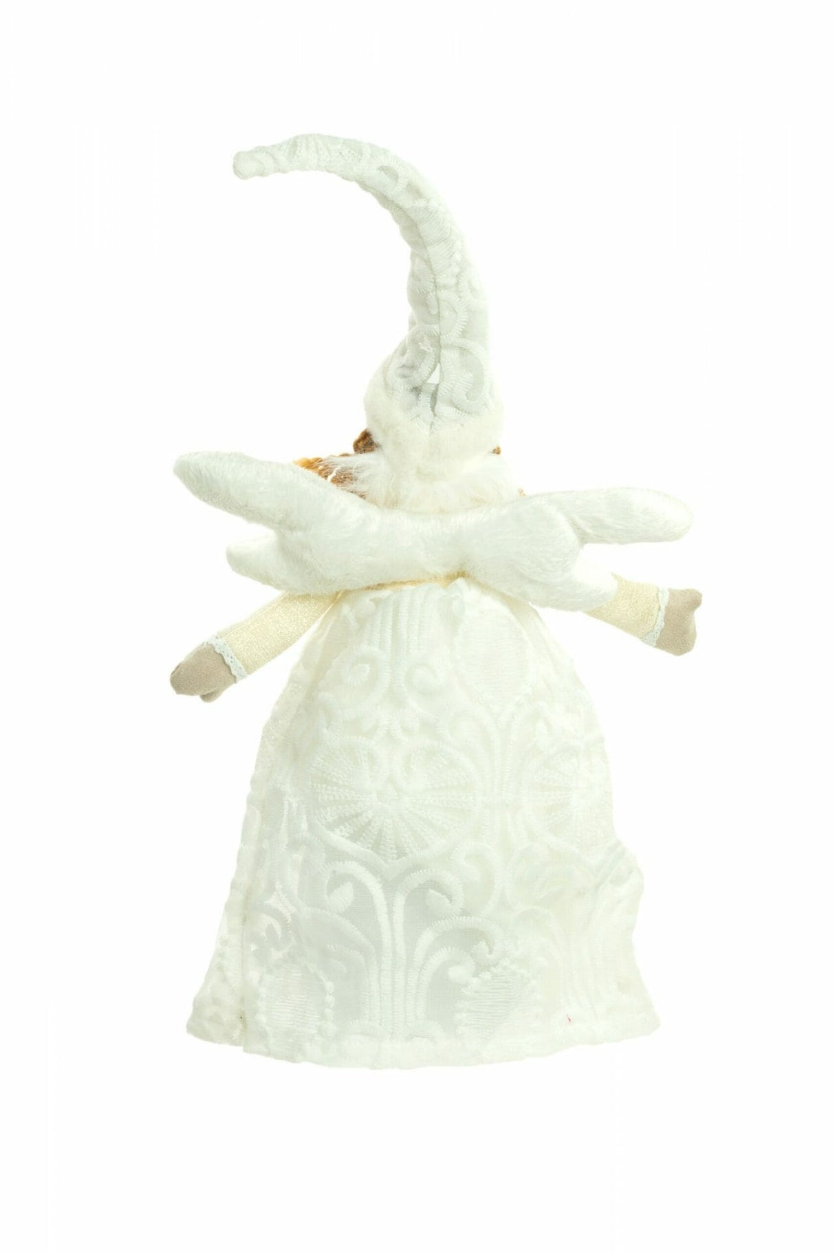 16" Sitting White Cloth Angel Girl with Wings