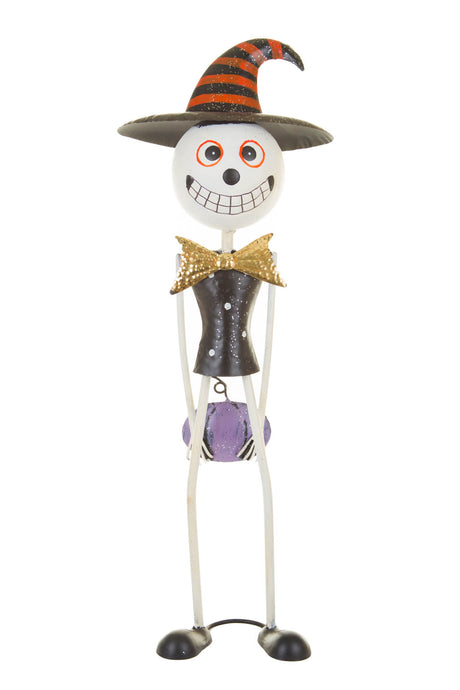 26.5" Black and White Metal Skellington Jr. Figure