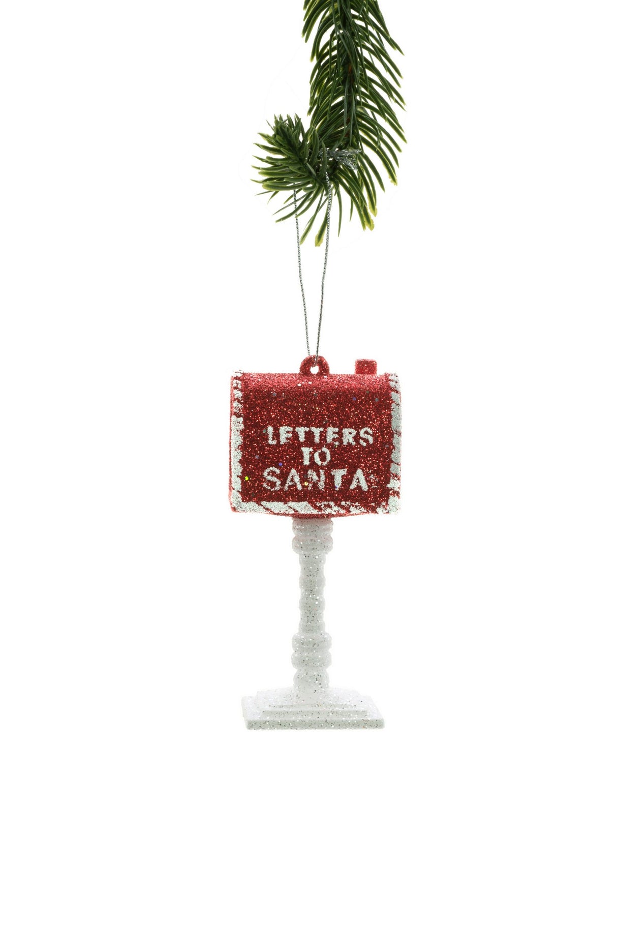 4.5" Hanging Red and White Mailbox Ornament
