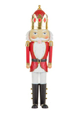 19" Red and Gold Metal Regal Nutcracker